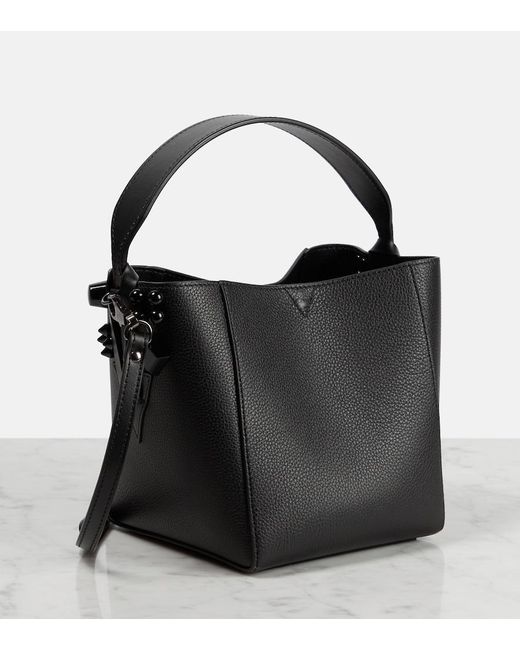 Christian Louboutin Black Cabachic Mini Leather Bucket Bag