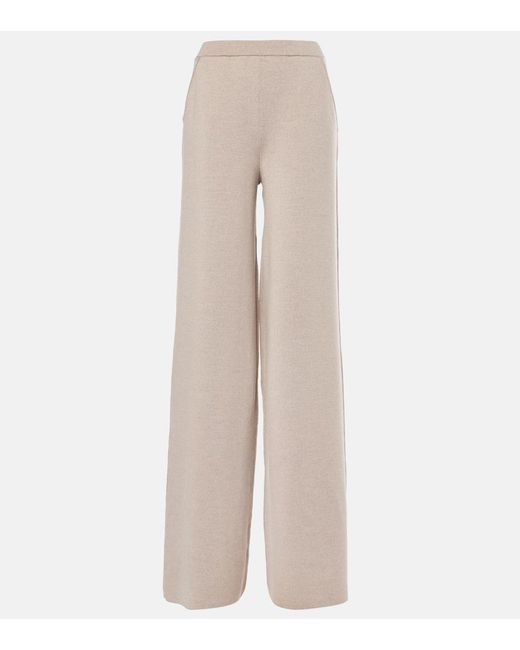 Ralph Lauren Natural Wool Wide-Leg Pants