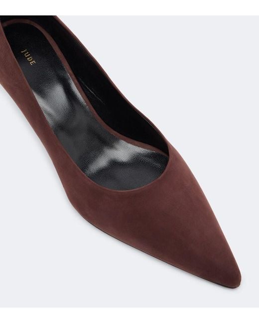 Jude Brown Blade Suede Pumps
