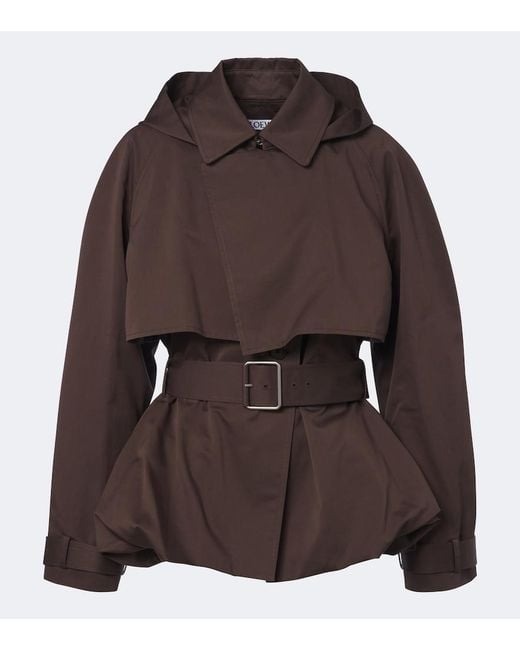 Loewe Brown Cotton And Silk Gabardine Jacket