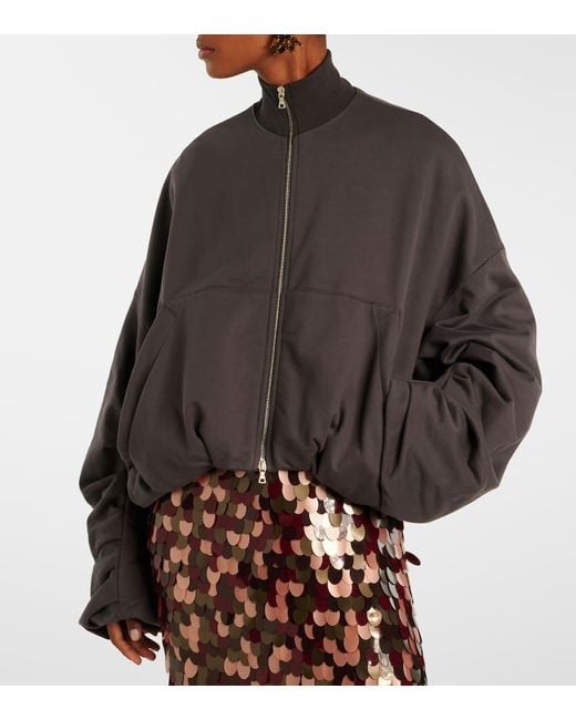 Dries Van Noten Blue Jacke Aus Baumwoll-Jersey