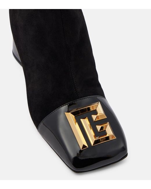 Botines Edna De Ante Y Charol Balmain de color Black