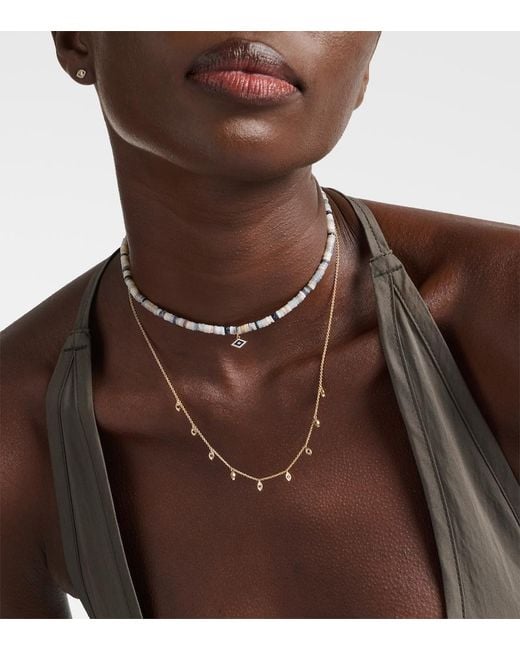 Sydney Evan Metallic 14Kt Beaded Choker