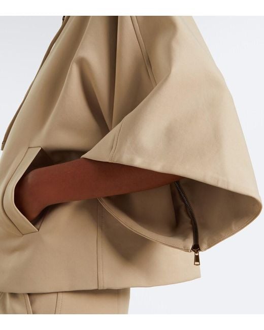 Max Mara Natural Caped Zip-Up Hoodie
