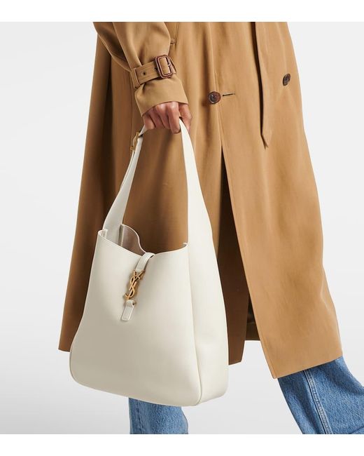 Sac Le 5 A 7 Supple Large En Cuir Saint Laurent en coloris White