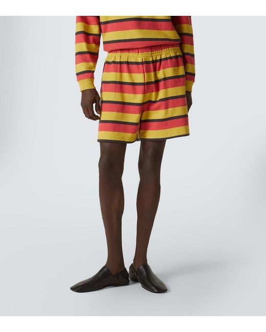 Bode Multicolor Rec Striped Cotton Jersey Shorts for men