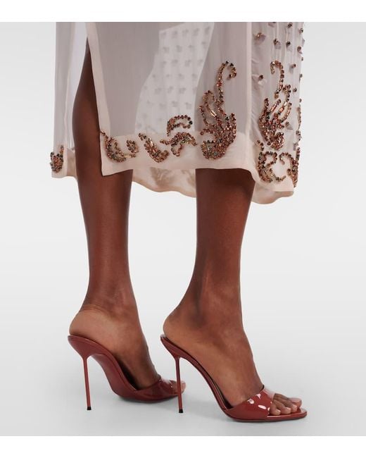 Mules Lidia 105 En Cuir Paris Texas en coloris Red