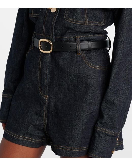 Self-Portrait Blue Denim Romper