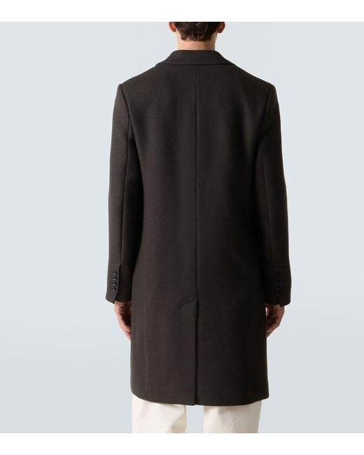 Abrigo De Lana De Botonadura Simple AMI de hombre de color Black