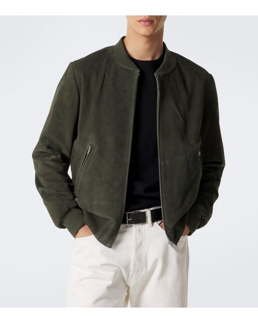 Arma Green Didier Suede Bomber Jacket for men