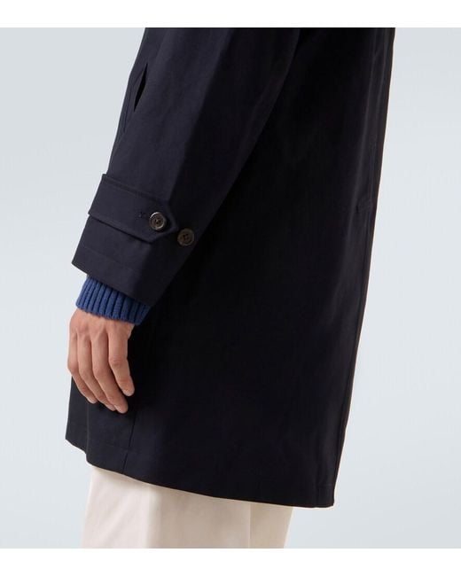Polo Ralph Lauren Blue Cotton Twill Car Coat for men