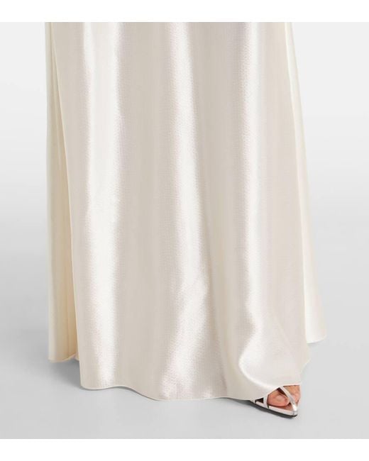 FFORME White Mila Satin Maxi Dress