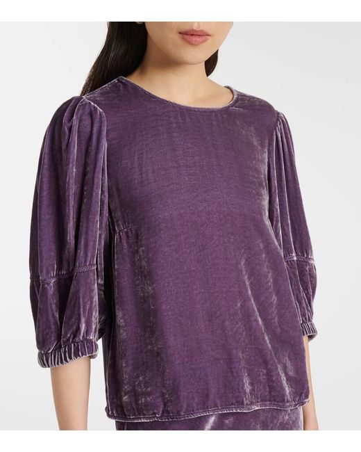 Velvet Purple Nancy Top