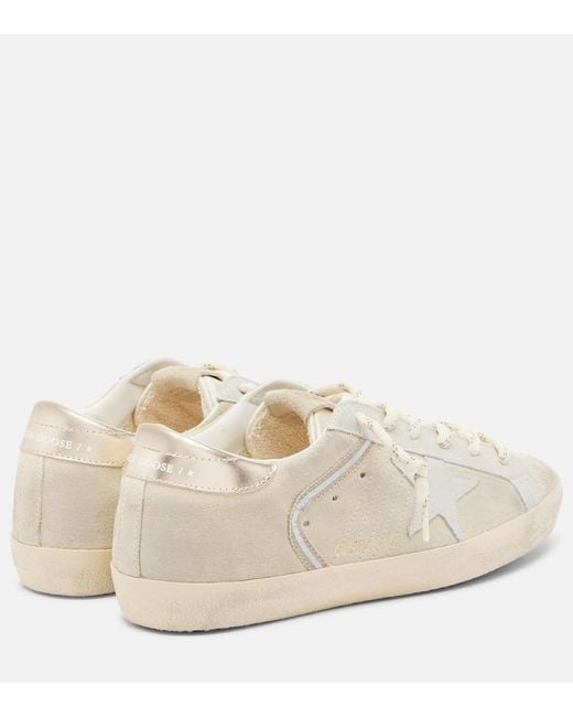 Golden Goose Deluxe Brand White Super Star Suede Sneakers