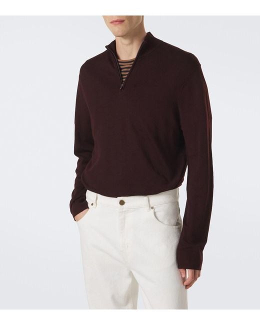 Pullover di Sunspel in Brown da Uomo
