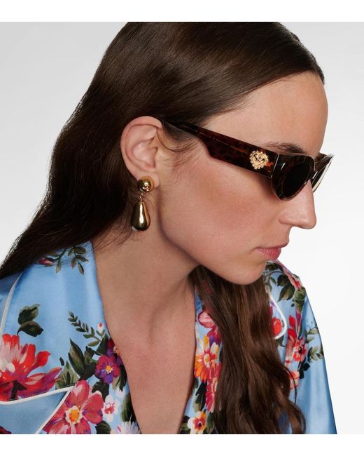 Dolce & Gabbana Brown Devotion Oval Sunglasses