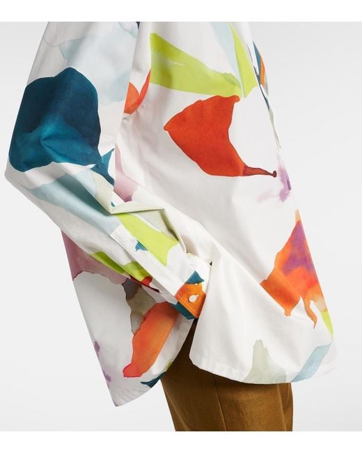 Max Mara Blue Verace Printed Cotton Top