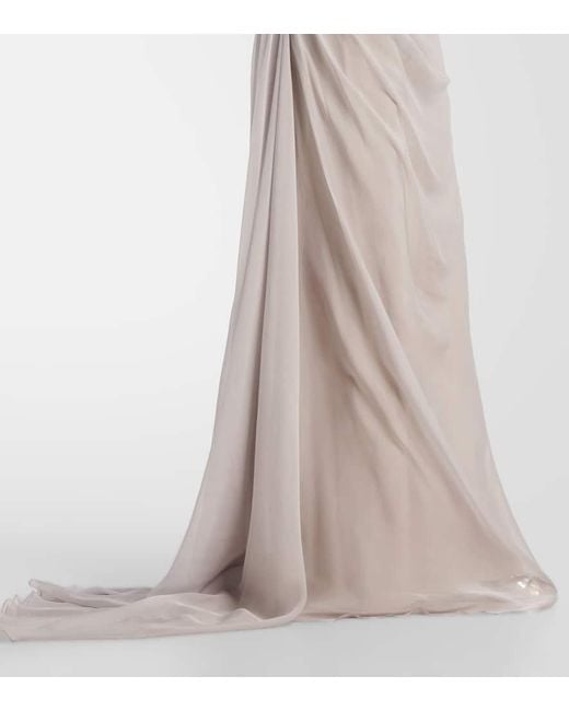 Abito Lungo Off-Shoulder di Marmar Halim in Gray