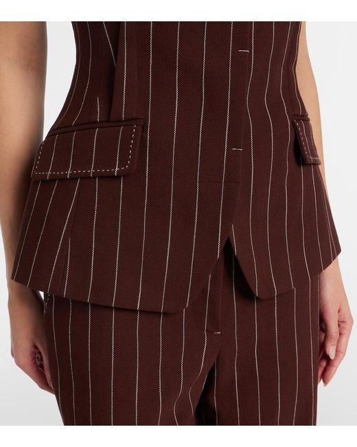 Jonathan Simkhai Brown Edie Striped Top