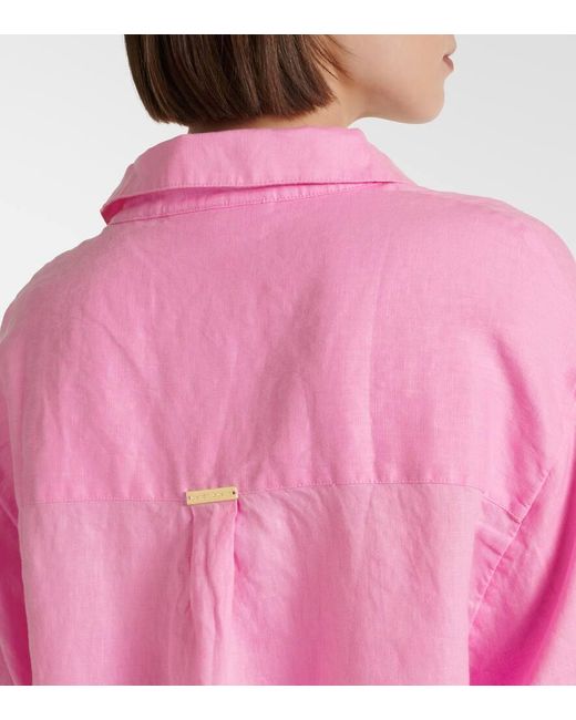 Camicia Marina Cay in lino di Heidi Klein in Pink