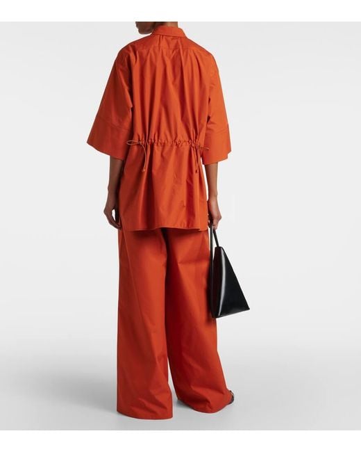 Camicia March in popeline di cotone di Max Mara in Orange