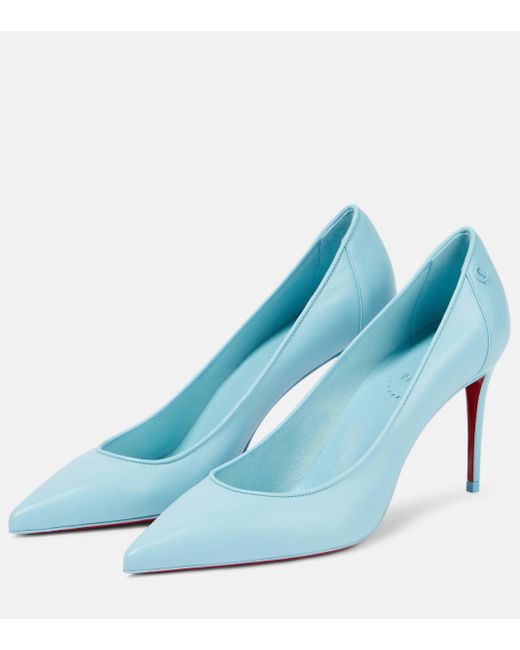 Christian Louboutin Blue Sporty Kate 85 Leather Heeled Courts