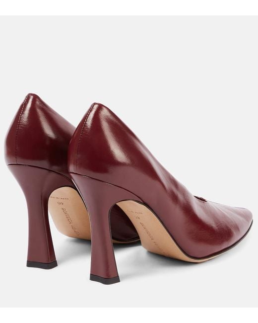 Bottega Veneta Red Sofia 90 Leather Pumps