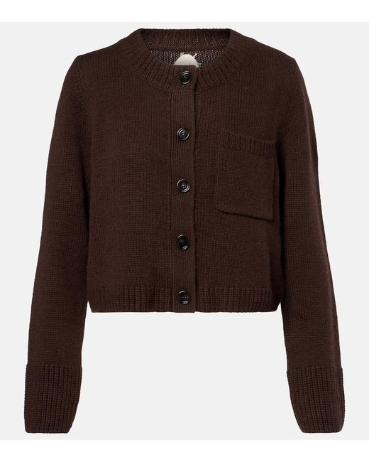 Jardin Des Orangers Brown Wool And Cashmere Cardigan