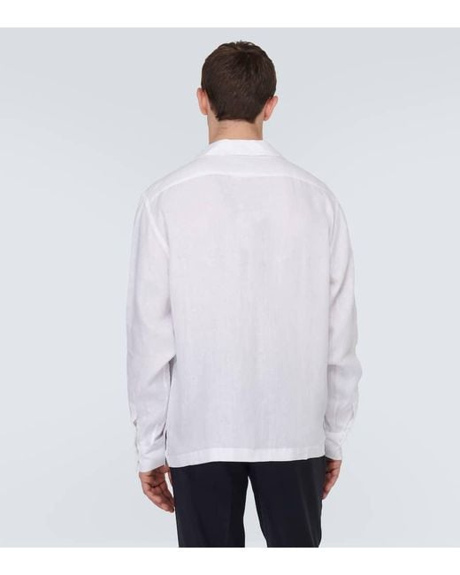 Lardini White Linen Shirt for men