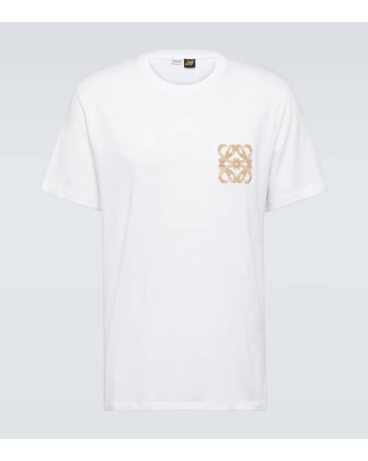 Loewe Paula's Ibiza T-Shirt Anagram aus Baumwoll-Jersey in White für Herren