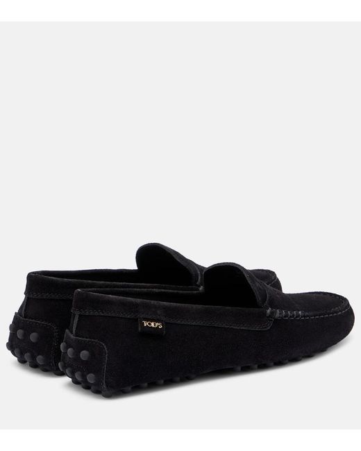 Tod's Black Gommino Suede Driving Shoes