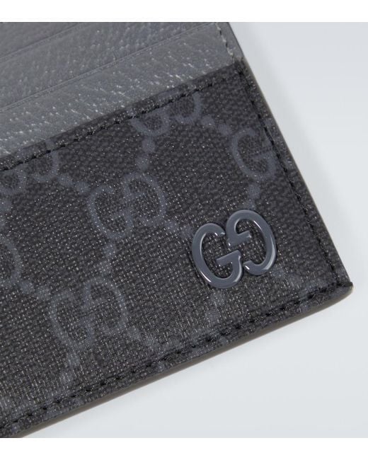 Gucci Blue 'Gg' Card-Holder With Gg Detail for men