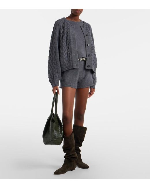 Lisa Yang Gray Annora Cashmere Shorts