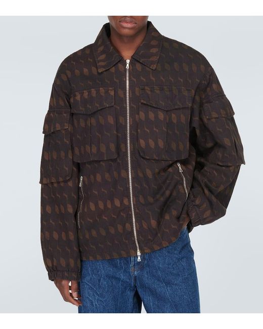 Dries Van Noten Feldjacke Vidway Aus Einem Baumwollgemisch in Black für Herren
