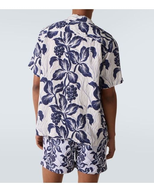 Chemise Maitan En Lin A Fleurs Orlebar Brown pour homme en coloris Blue