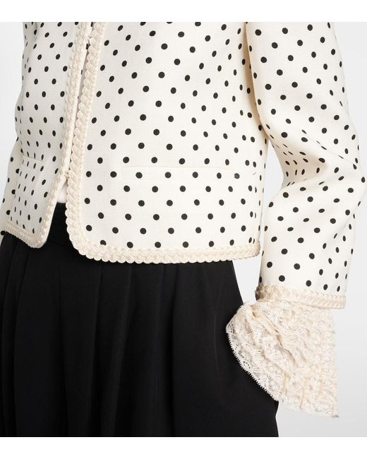 Valentino White Polka-Dot Jacket