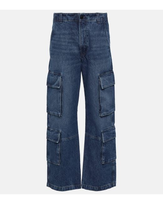 Citizens of Humanity Blue Delena Mid-rise Wide-leg Cargo Jeans