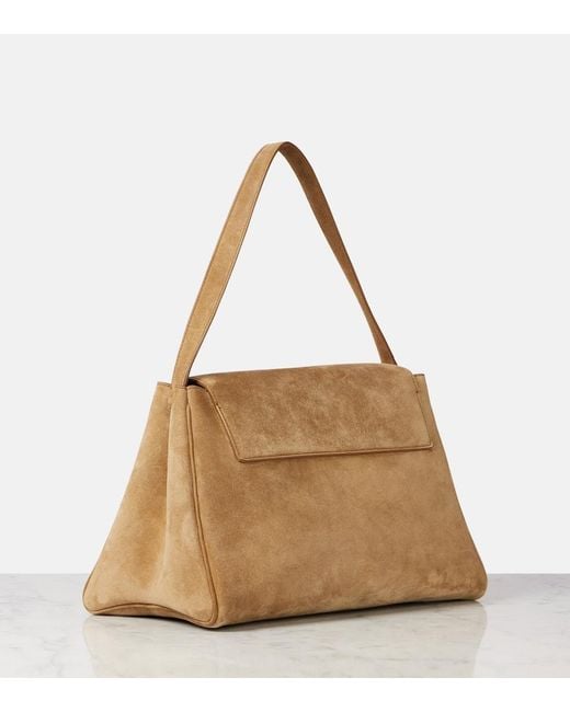 Khaite Natural Tote Bag Audrey Aus Veloursleder