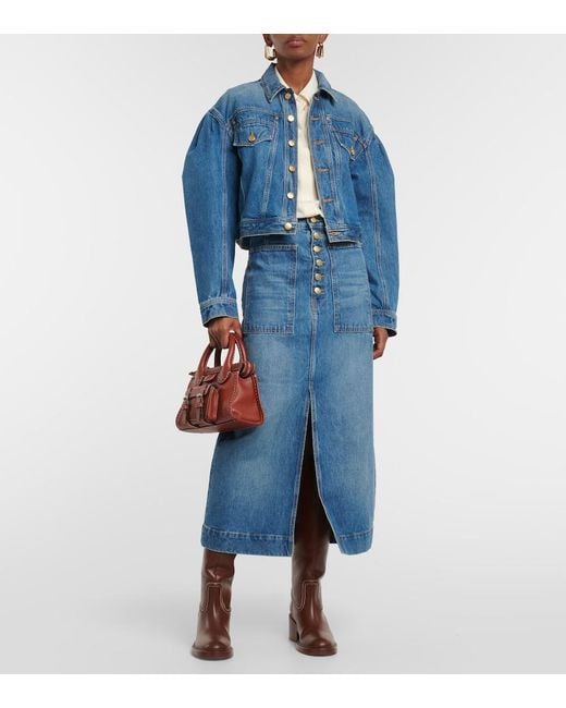 Ulla Johnson Blue Bea Denim Skirt