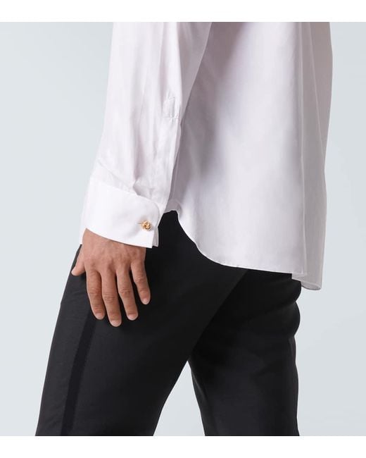 Camisa De Esmoquin Plisada De Algodon Rubinacci de hombre de color White