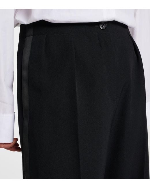 Pantalones Anchos Felicita De Sarga De Lana The Row de color Blue