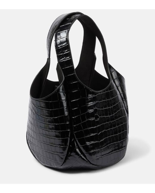 Coperni Black Croco Leather Bucket Bag
