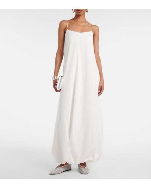Faithfull The Brand White Anais Cotton Maxi Dress