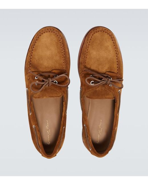 Gianvito Rossi Segelschuhe Vande Aus Veloursleder in Brown für Herren
