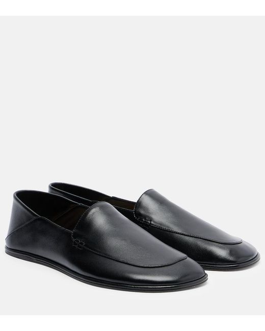 Calvin Klein Black Vela Leather Loafers
