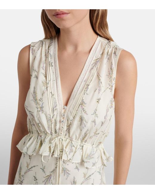 Veronica Beard White Ollian Cotton And Silk Voile Minidress