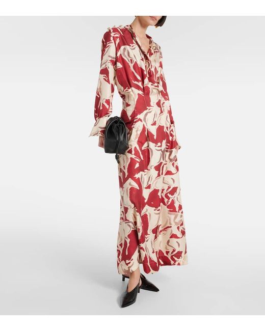 Altuzarra Red Maxikleid Felicia Aus Seide