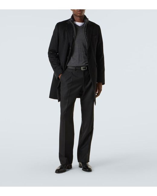 Herno Black Cashmere Coat for men