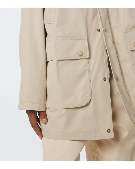Ralph Lauren Natural Hooded Cotton Twill Coat for men
