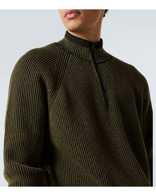 Jersey En Mezcla De Lana Y Algodon Stone Island de hombre de color Green